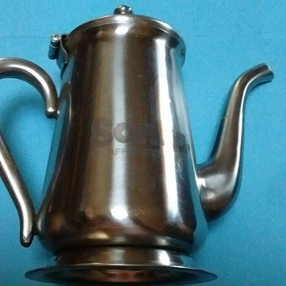 Vintage Sanka Decaffeinated Coffee 14 oz. Stainless Prep Server Carafe Decanter